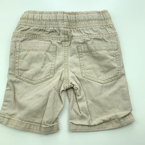 Boys Pumpkin Patch, beige cotton shorts, elasticated, GUC, size 1,  