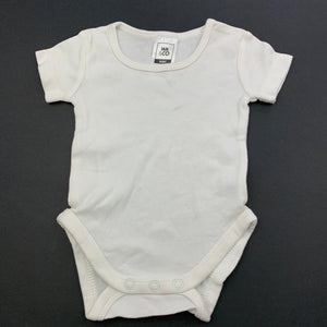 unisex Kids & Co, white cotton bodysuit / romper, GUC, size 000,  