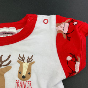 unisex Baby Berry, cotton Christmas pyjama t-shirt / top, EUC, size 1,  
