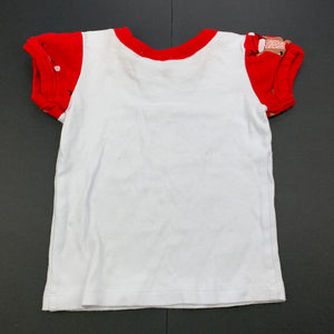 unisex Baby Berry, cotton Christmas pyjama t-shirt / top, EUC, size 1,  