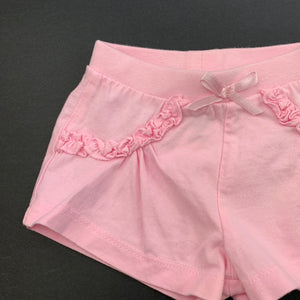 Girls Tiny Little Wonders, pink cotton shorts, elasticated, EUC, size 0000,  