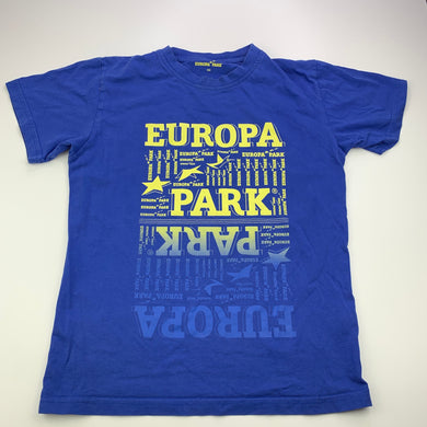 Boys Europa Park, blue cotton t-shirt / top, GUC, size 12,  