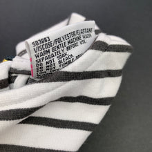 Load image into Gallery viewer, Girls Mango, white &amp; grey stripe party dress, GUC, size 0, L: 38cm