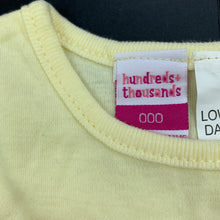 Load image into Gallery viewer, Girls H&amp;T, yellow cotton long sleeve top, butterfly, FUC, size 000,  