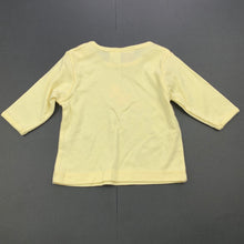 Load image into Gallery viewer, Girls H&amp;T, yellow cotton long sleeve top, butterfly, FUC, size 000,  