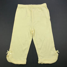 Load image into Gallery viewer, Girls H&amp;T, yellow cotton pants, elasticated, FUC, size 0,  