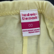 Load image into Gallery viewer, Girls H&amp;T, yellow cotton pants / bottoms, elasticated, EUC, size 00,  