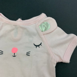 Girls Cotton On, pink bodysuit / romper, care labels removed, EUC, size 0000,  