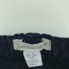 Load image into Gallery viewer, Boys Pumpkin Patch, navy stretch cotton cargo shorts, adjustable, GUC, size 000,  