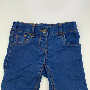 Girls H&T, lightweight stretch denim jeans, adjustable, Inside leg: 33cm, GUC, size 2,  