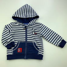 Load image into Gallery viewer, Boys CHIRAKAWA, lightweight zip up hooded top, wash fade, FUC, size 3 months,  