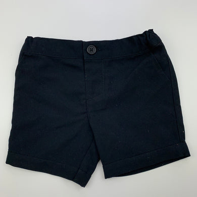 Boys Target, black lightweight formal shorts, adjustable, EUC, size 000,  