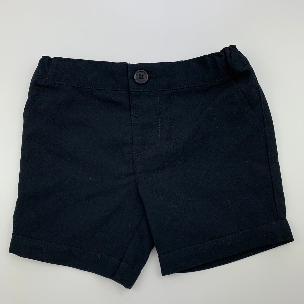 Boys Target, black lightweight formal shorts, adjustable, EUC, size 000,  