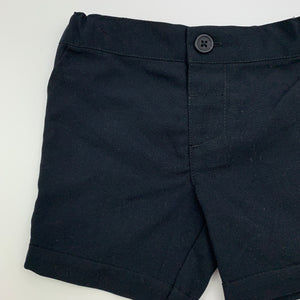 Boys Target, black lightweight formal shorts, adjustable, EUC, size 000,  