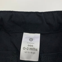 Load image into Gallery viewer, Boys Target, black lightweight formal shorts, adjustable, EUC, size 000,  