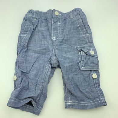 Boys Jasper Conran, cotton lined cargo pants, elasticated, EUC, size 00,  
