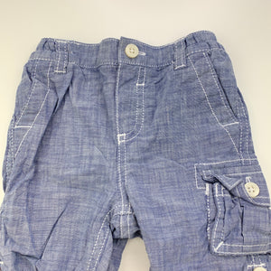 Boys Jasper Conran, cotton lined cargo pants, elasticated, EUC, size 00,  