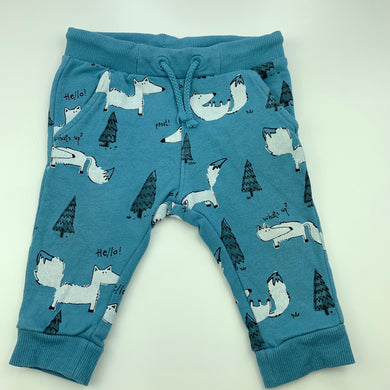 Boys H&M, fleece lined cotton pants, elasticated, mark on back, FUC, size 00,  