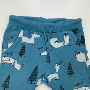 Boys H&M, fleece lined cotton pants, elasticated, mark on back, FUC, size 00,  