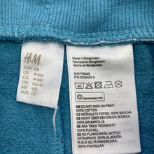 Load image into Gallery viewer, Boys H&amp;M, fleece lined cotton pants, elasticated, mark on back, FUC, size 00,  