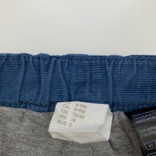 Load image into Gallery viewer, Boys H&amp;M, lined corduroy cotton pants, adjustable, EUC, size 0,  