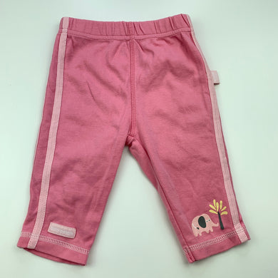 Girls Pumpkin Patch, pink cotton leggings / bottoms, elasticated, GUC, size 00,  