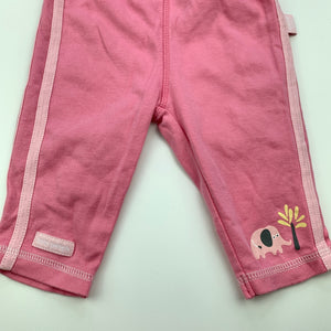 Girls Pumpkin Patch, pink cotton leggings / bottoms, elasticated, GUC, size 00,  