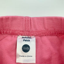 Load image into Gallery viewer, Girls Pumpkin Patch, pink cotton leggings / bottoms, elasticated, GUC, size 00,  