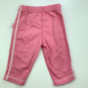 Girls Pumpkin Patch, pink cotton leggings / bottoms, elasticated, GUC, size 00,  