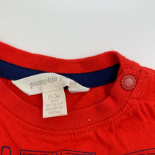 Load image into Gallery viewer, Boys Pumpkin Patch, red cotton t-shirt / top, monsters, EUC, size 000,  