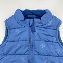 Load image into Gallery viewer, Boys Target, blue puffer vest / jacket, elephants, GUC, size 0,  