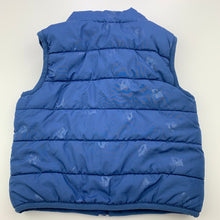 Load image into Gallery viewer, Boys Target, blue puffer vest / jacket, elephants, GUC, size 0,  