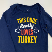 Load image into Gallery viewer, Boys Carters, navy cotton bodysuit / romper, turkey, EUC, size 1-2,  