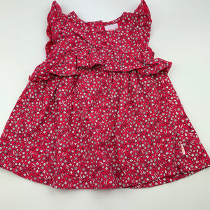 Girls Sprout, floral cotton casual dress, EUC, size 00, L: 37cm