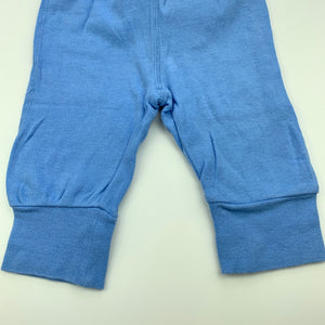 Boys Teeny Weeny, blue cotton pants / bottoms, elasticated, FUC, size 000,  