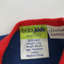 Load image into Gallery viewer, Boys Babykids, soft cotton romper, sailing, EUC, size 0000,  