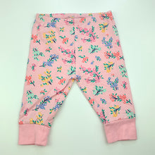 Load image into Gallery viewer, Girls Target, pink floral stretchy leggings / bottoms, EUC, size 00,  