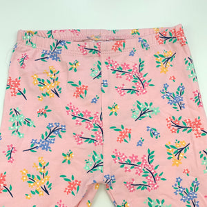 Girls Target, pink floral stretchy leggings / bottoms, EUC, size 00,  