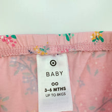 Load image into Gallery viewer, Girls Target, pink floral stretchy leggings / bottoms, EUC, size 00,  
