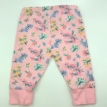 Load image into Gallery viewer, Girls Target, pink floral stretchy leggings / bottoms, EUC, size 00,  