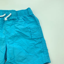 Load image into Gallery viewer, Boys Tiny Little Wonders, blue lightweight shorts, elasticated, EUC, size 00,  