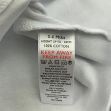 Load image into Gallery viewer, unisex The Little White Co, white cotton long sleeve top, GUC, size 00,  