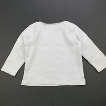 Load image into Gallery viewer, unisex The Little White Co, white cotton long sleeve top, GUC, size 00,  