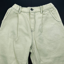 Load image into Gallery viewer, unisex YUAN GULU, cropped cream denim pants, elasticated, Inside leg: 33.5cm, EUC, size 6,  