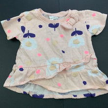 Load image into Gallery viewer, Girls Kids &amp; Co, pink floral cotton t-shirt / top, GUC, size 000,  