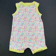 Load image into Gallery viewer, Girls Dymples, floral cotton romper, EUC, size 000,  