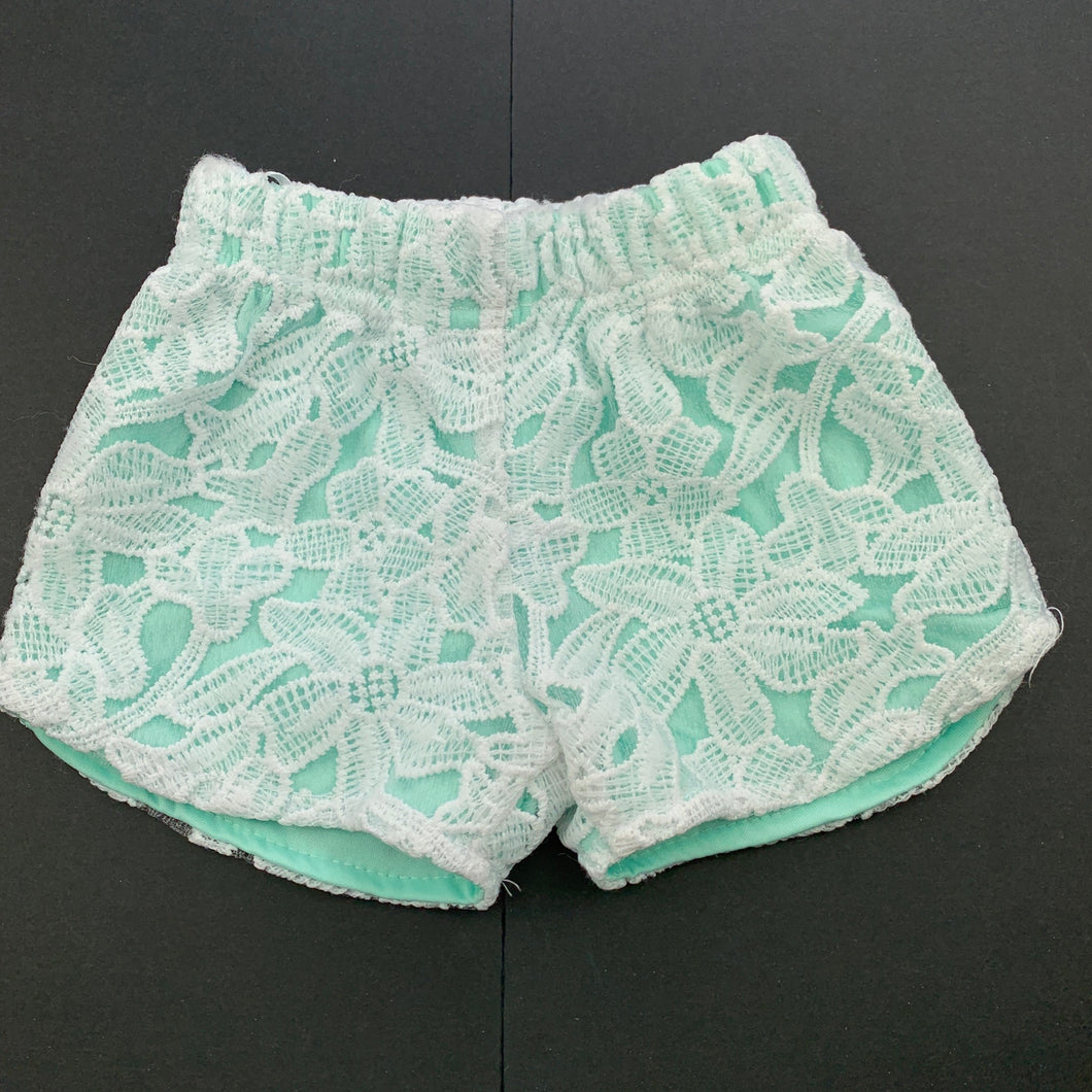 Girls Baby Baby, lined floral lace shorts, elasticated, EUC, size 000,  