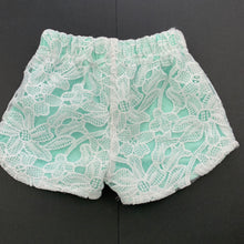 Load image into Gallery viewer, Girls Baby Baby, lined floral lace shorts, elasticated, EUC, size 000,  