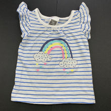 Load image into Gallery viewer, Girls Kids &amp; Co, cotton t-shirt / top, rainbow, EUC, size 000,  
