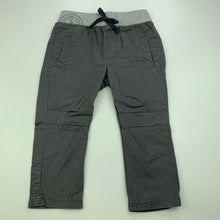 Load image into Gallery viewer, Boys Target, grey cotton casual pants, elasticated, Inside leg: 30cm, EUC, size 1,  